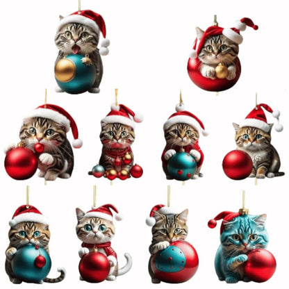 Boules Souvenirs de Noël Félin